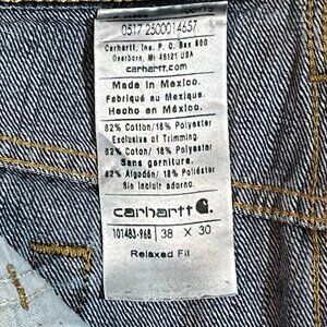 Carhartt Relaxed Fit Holter jeans 38x30 distressed gusset